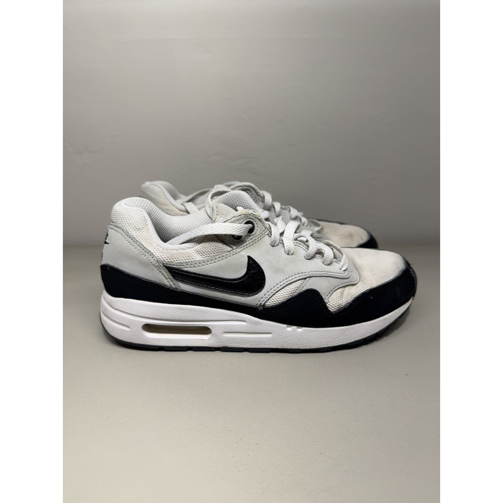 Nike Air Max 1 Shoes Youth Size 5Y White Black Mesh Running Sneakers DZ3307-106